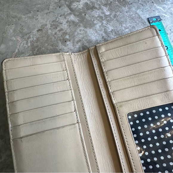 Kate Spade Patent Black and White Striped Wallet - Picture 6 of 8